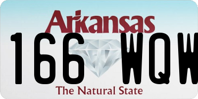 AR license plate 166WQW