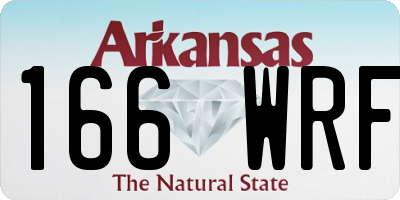 AR license plate 166WRF