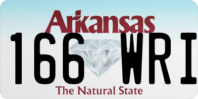 AR license plate 166WRI