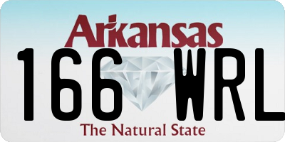 AR license plate 166WRL
