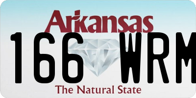AR license plate 166WRM