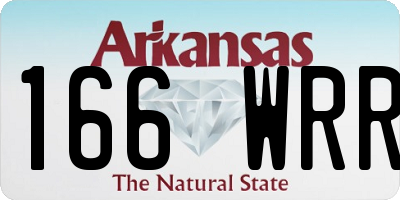 AR license plate 166WRR