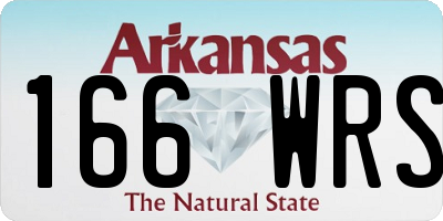 AR license plate 166WRS