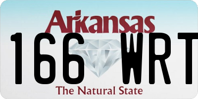 AR license plate 166WRT