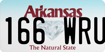 AR license plate 166WRU