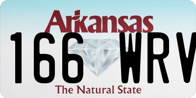 AR license plate 166WRV