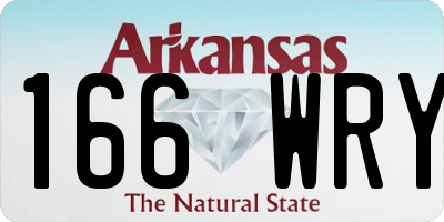 AR license plate 166WRY
