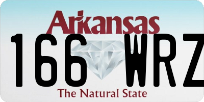 AR license plate 166WRZ