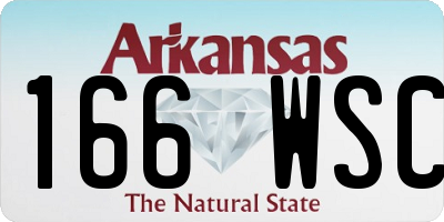 AR license plate 166WSC