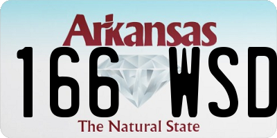 AR license plate 166WSD