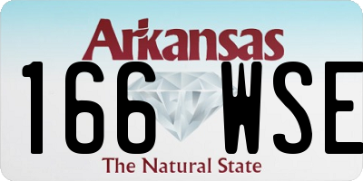 AR license plate 166WSE