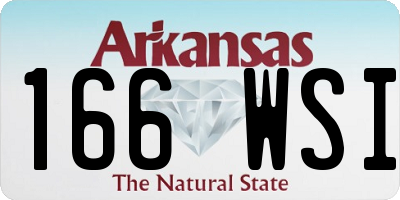 AR license plate 166WSI