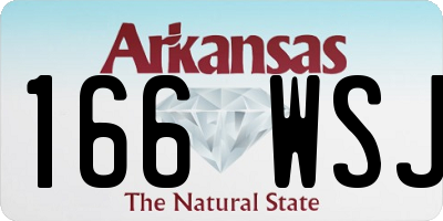 AR license plate 166WSJ