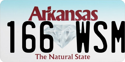 AR license plate 166WSM