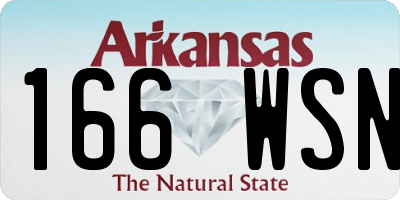 AR license plate 166WSN