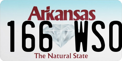 AR license plate 166WSO