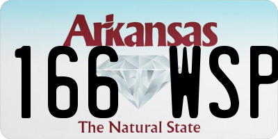 AR license plate 166WSP