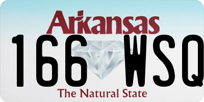 AR license plate 166WSQ