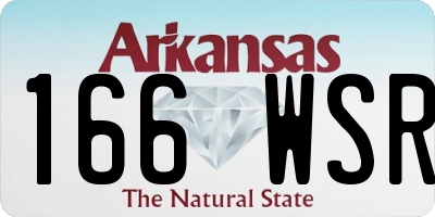 AR license plate 166WSR
