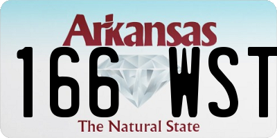 AR license plate 166WST