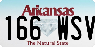 AR license plate 166WSV