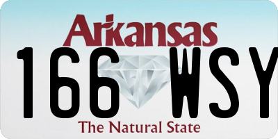 AR license plate 166WSY