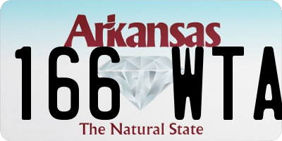 AR license plate 166WTA