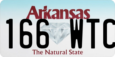 AR license plate 166WTC