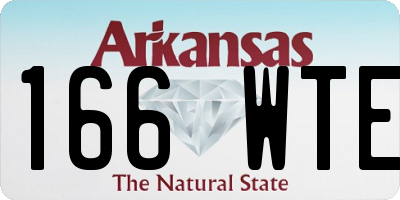 AR license plate 166WTE
