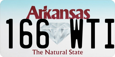 AR license plate 166WTI