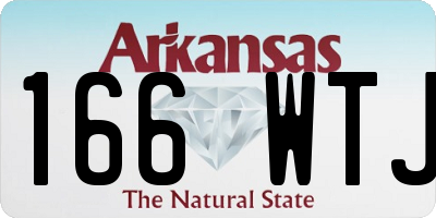 AR license plate 166WTJ