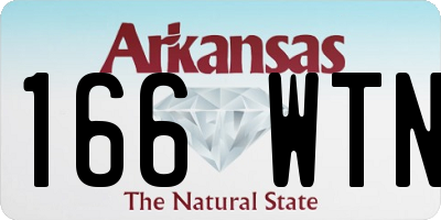 AR license plate 166WTN