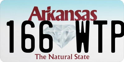 AR license plate 166WTP