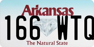 AR license plate 166WTQ