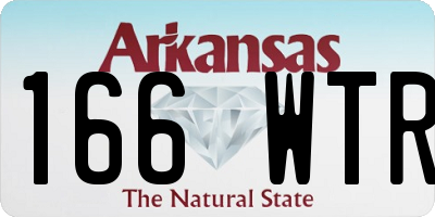 AR license plate 166WTR