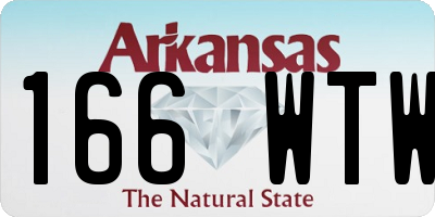 AR license plate 166WTW