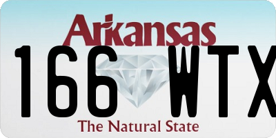 AR license plate 166WTX