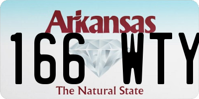 AR license plate 166WTY