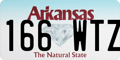 AR license plate 166WTZ