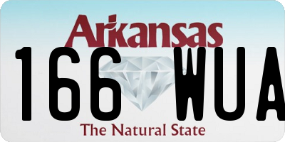 AR license plate 166WUA