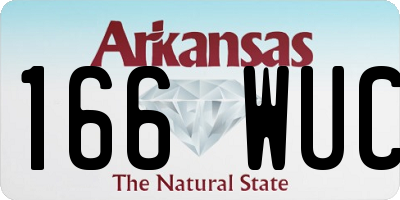 AR license plate 166WUC