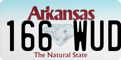 AR license plate 166WUD