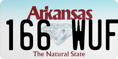 AR license plate 166WUF