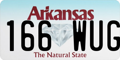 AR license plate 166WUG