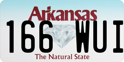 AR license plate 166WUI