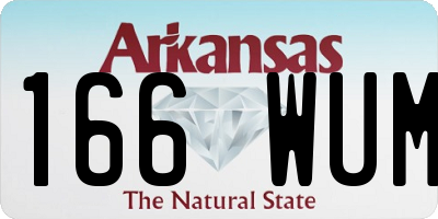 AR license plate 166WUM