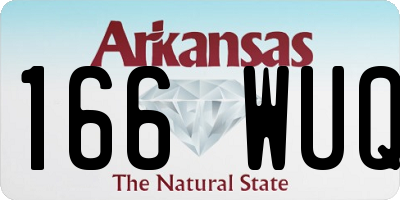 AR license plate 166WUQ