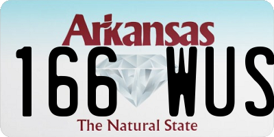 AR license plate 166WUS