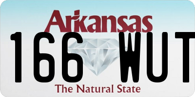 AR license plate 166WUT