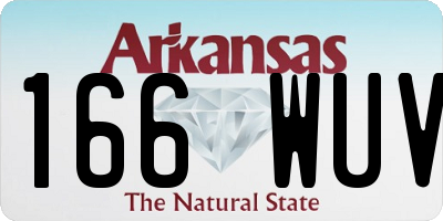 AR license plate 166WUV